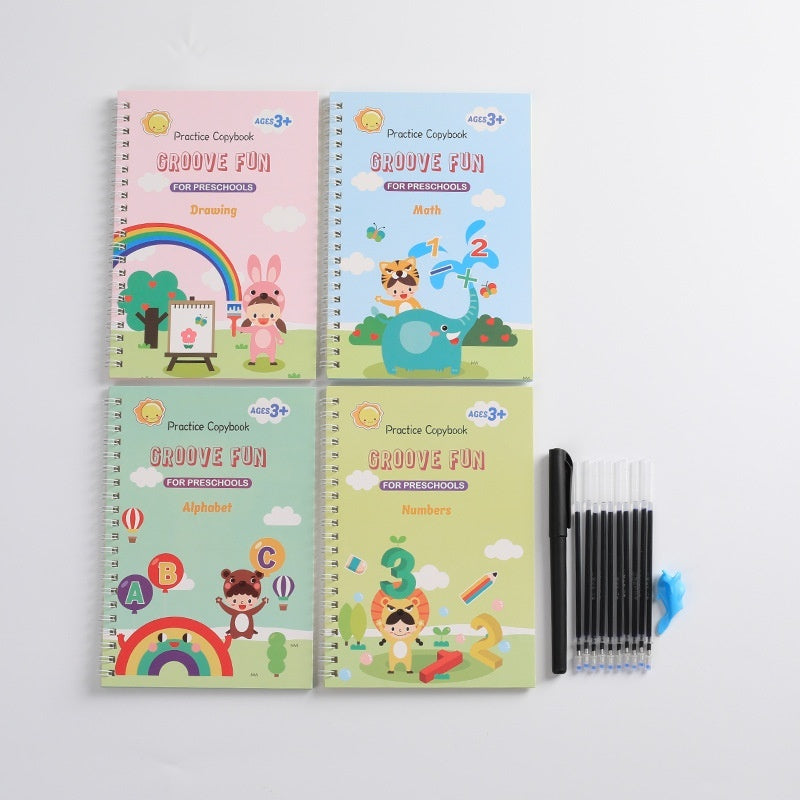 Groove Magic Copybook New Full English Version Training Children Immature Curriculum Transition Calligraphy Practice Board