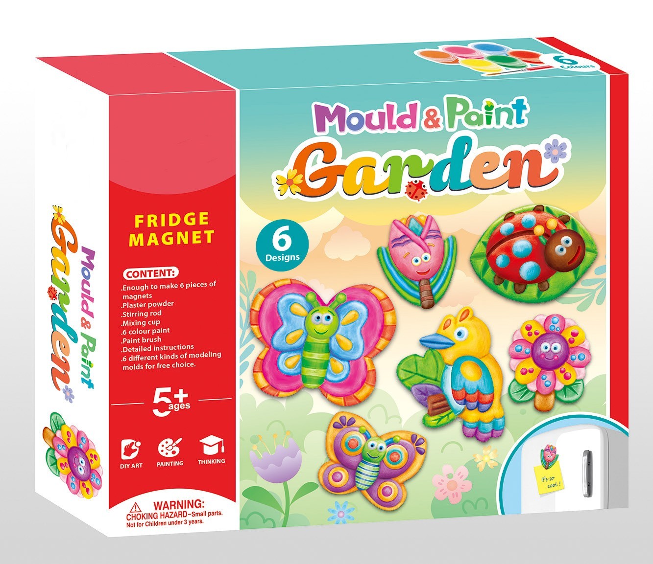 Plaster Refrigerator Sticker Cross-border Painted Egg Doodle Gift Wan 3D Doodle