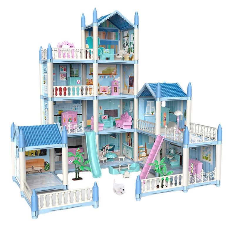 Girls Playing House Diy Assembled Princess House Villa Toys