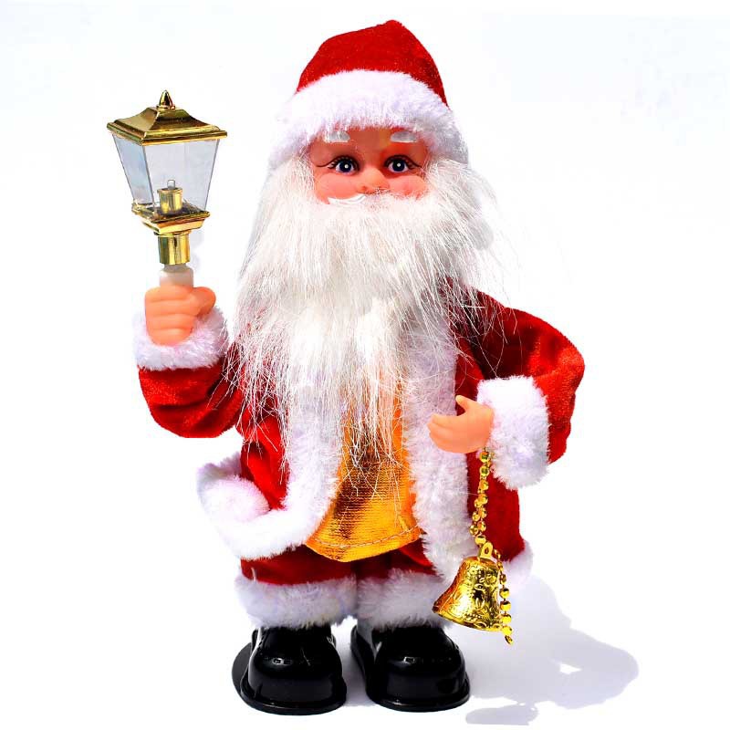Electric Santa Claus Playing Instruments Music Doll Gift Toys Decoration