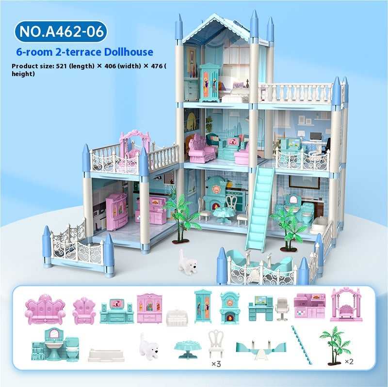 Girls Playing House Diy Assembled Princess House Villa Toys