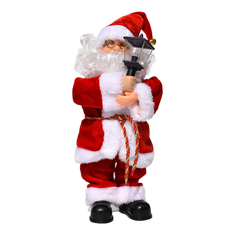 Electric Santa Claus Playing Instruments Music Doll Gift Toys Decoration
