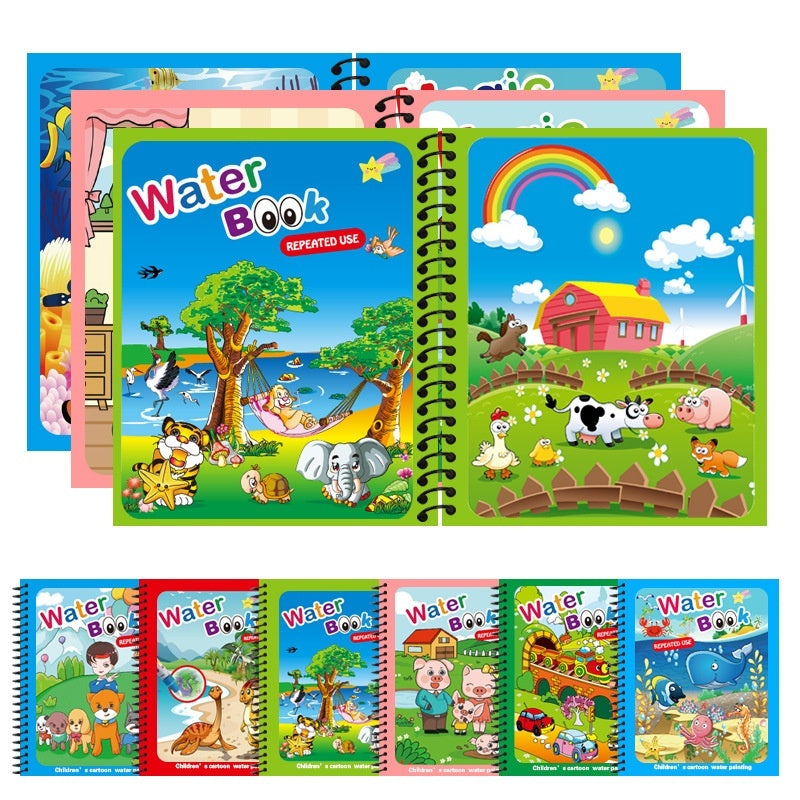 Children's Magic Water Picture Book Cross-border Magic Graffiti Color Filling Book Toy Water Album