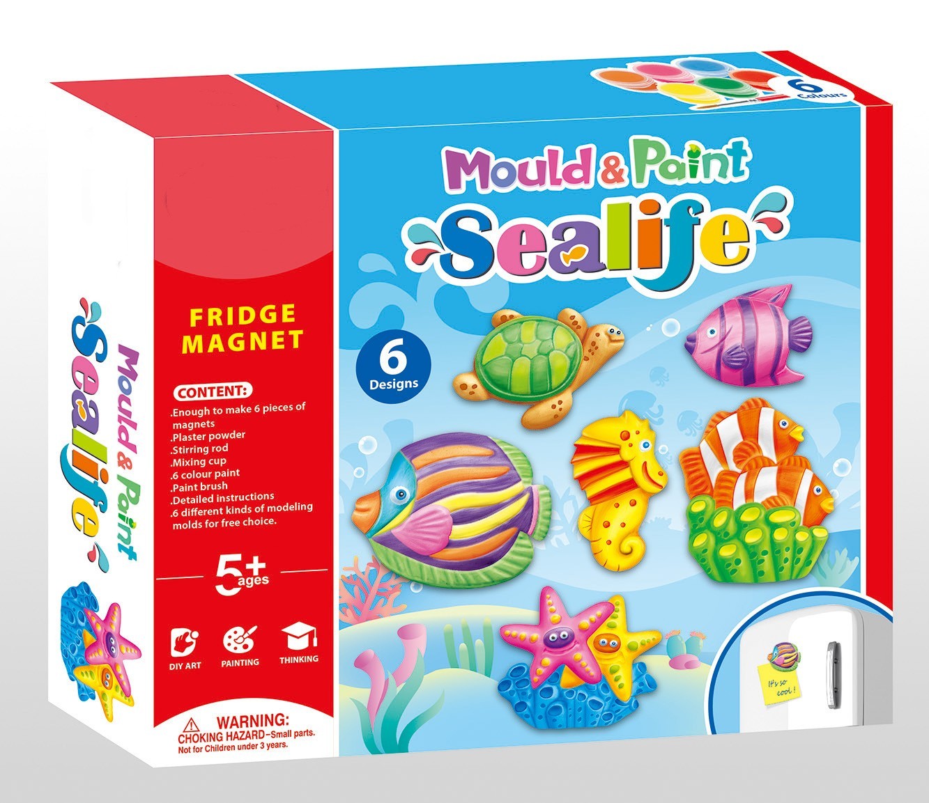 Plaster Refrigerator Sticker Cross-border Painted Egg Doodle Gift Wan 3D Doodle