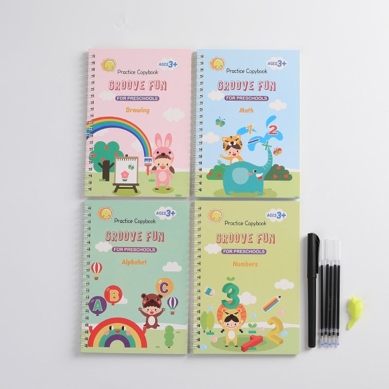 Groove Magic Copybook New Full English Version Training Children Immature Curriculum Transition Calligraphy Practice Board