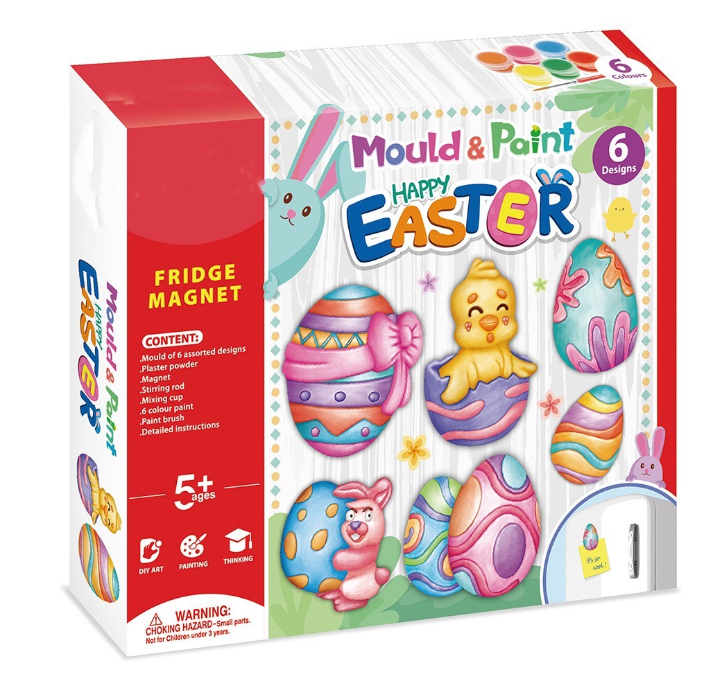 Plaster Refrigerator Sticker Cross-border Painted Egg Doodle Gift Wan 3D Doodle
