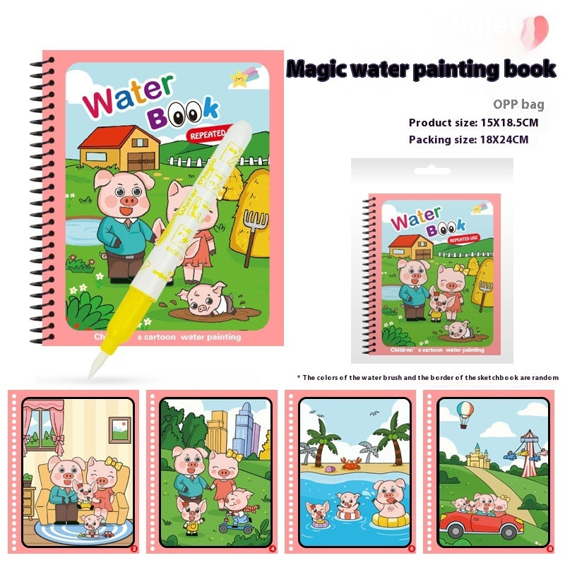 Children's Magic Water Picture Book Cross-border Magic Graffiti Color Filling Book Toy Water Album