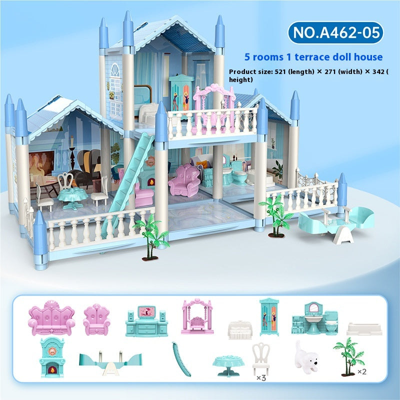 Girls Playing House Diy Assembled Princess House Villa Toys