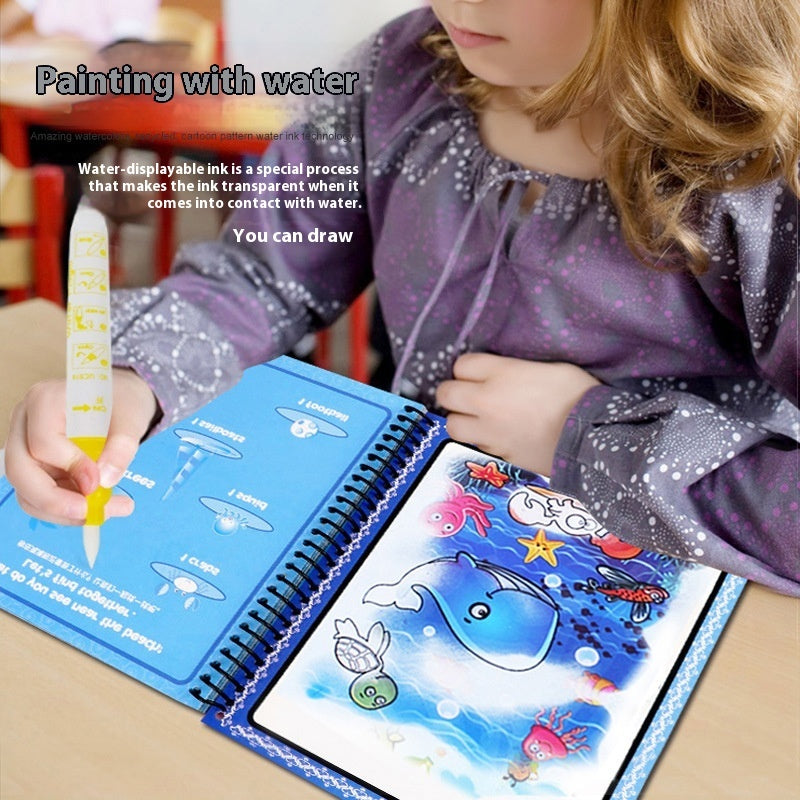 Children's Magic Water Picture Book Cross-border Magic Graffiti Color Filling Book Toy Water Album