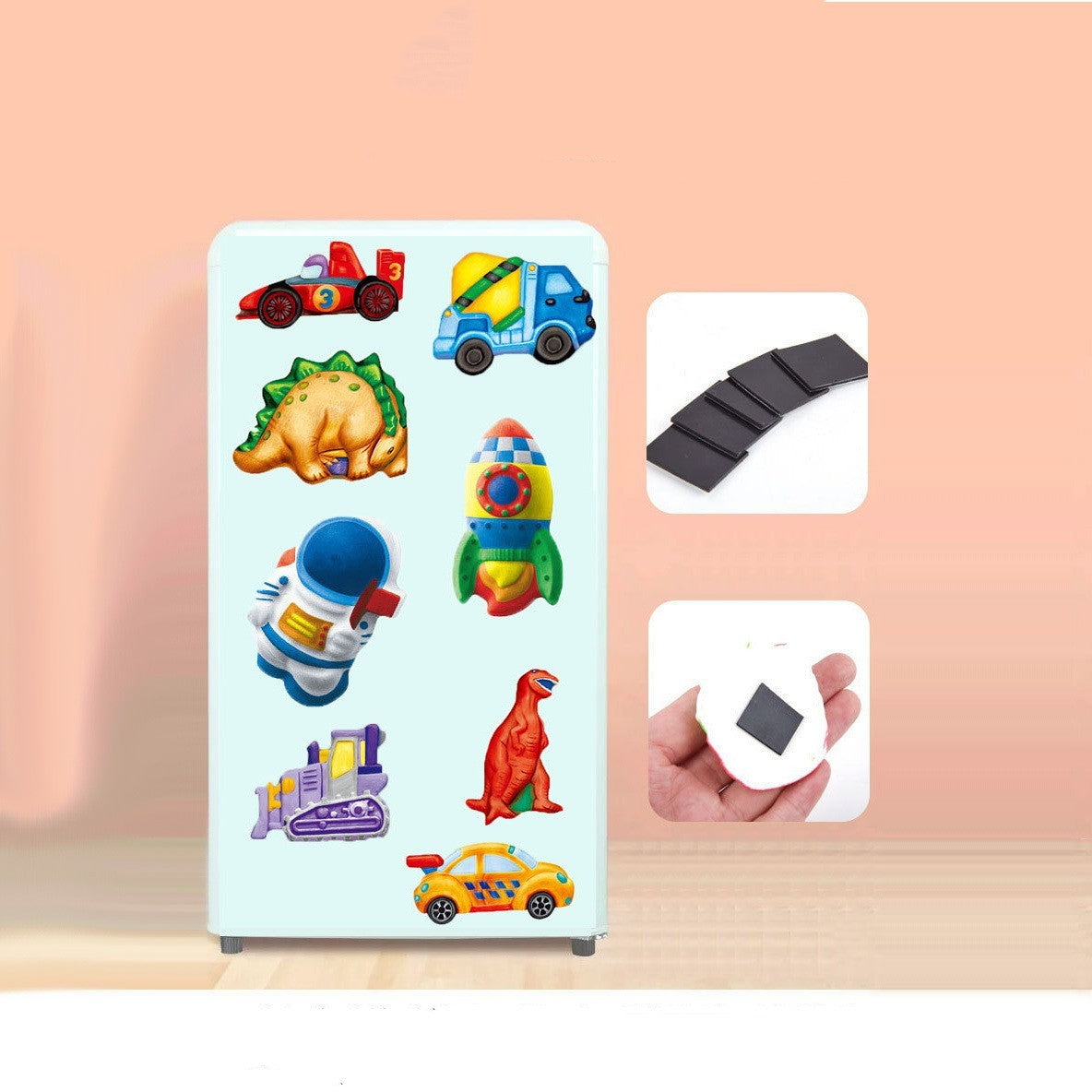 Plaster Refrigerator Sticker Cross-border Painted Egg Doodle Gift Wan 3D Doodle