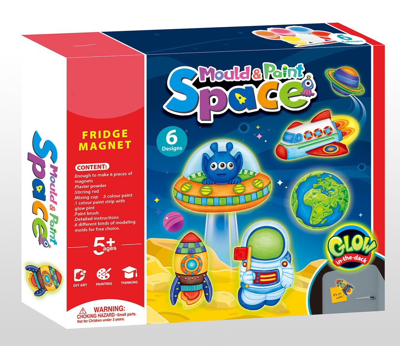 Plaster Refrigerator Sticker Cross-border Painted Egg Doodle Gift Wan 3D Doodle