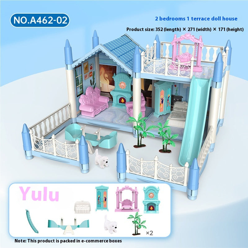 Girls Playing House Diy Assembled Princess House Villa Toys