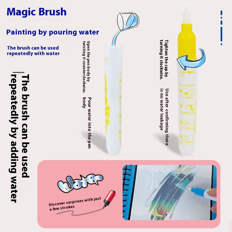 Children's Magic Water Picture Book Cross-border Magic Graffiti Color Filling Book Toy Water Album